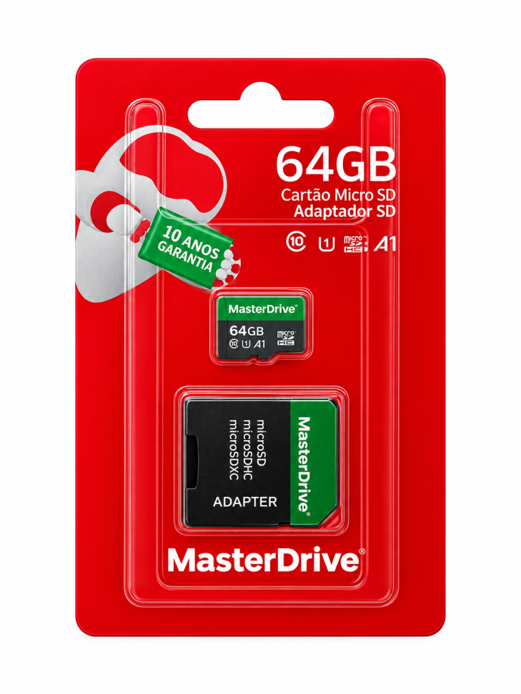 SD Card 64GB - Classe 10 MASTERDRIVE