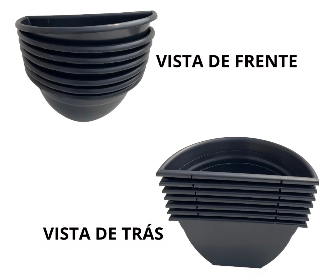 Cuia vertical parede 23 - preto - #4