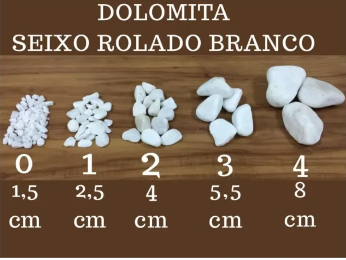 Seixo dolomita branco N° 3 - 15kg - #2