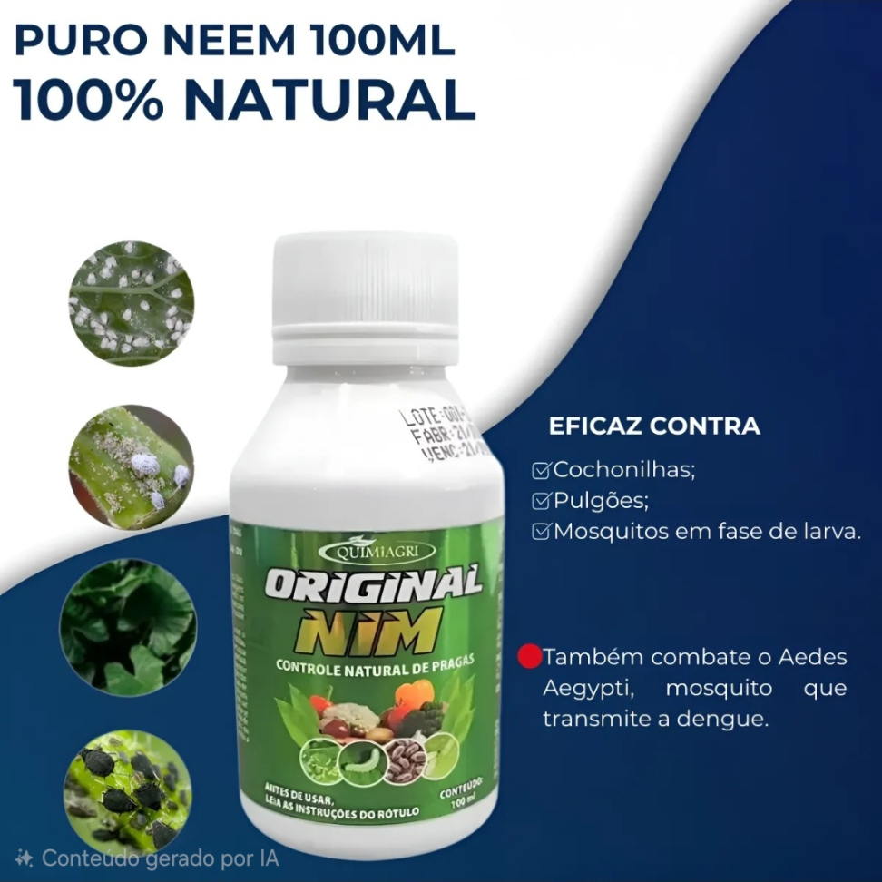 Oléo de neem - 100 ml. (Faz 10 litros) - #2