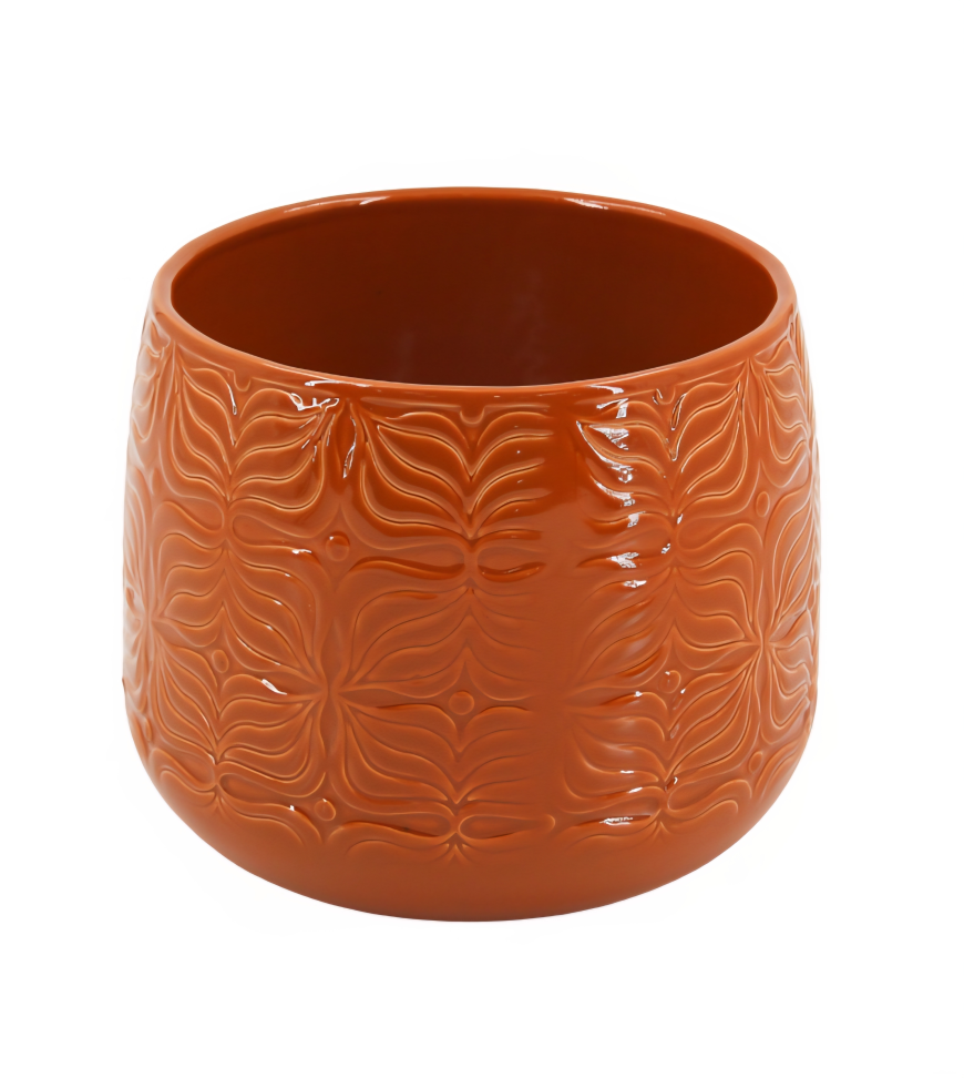 Vaso tipo cachepot de porcelana 19 X 15 cm
