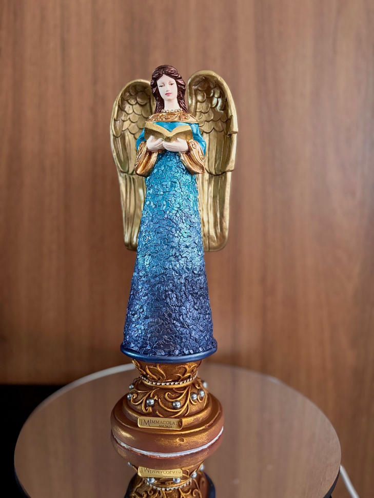Anjo azul 35 cm - Immacolata Arte Sacra