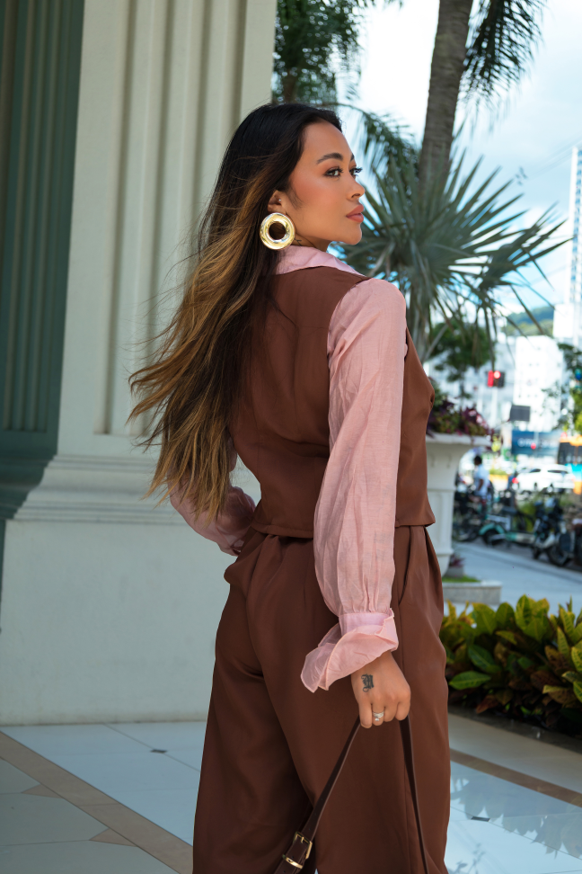 Conjunto colete e calça pantalona - #2