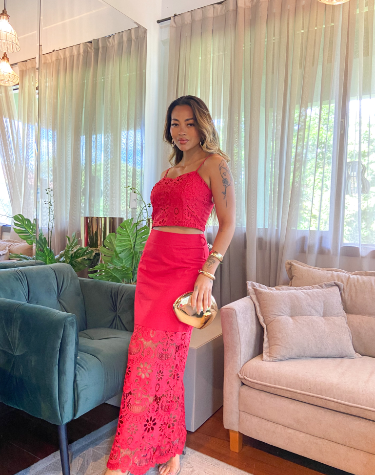 Conjunto cropped e saia longa - #3