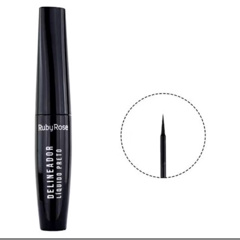 Delineador Liquido Preto Ruby Rose - #4