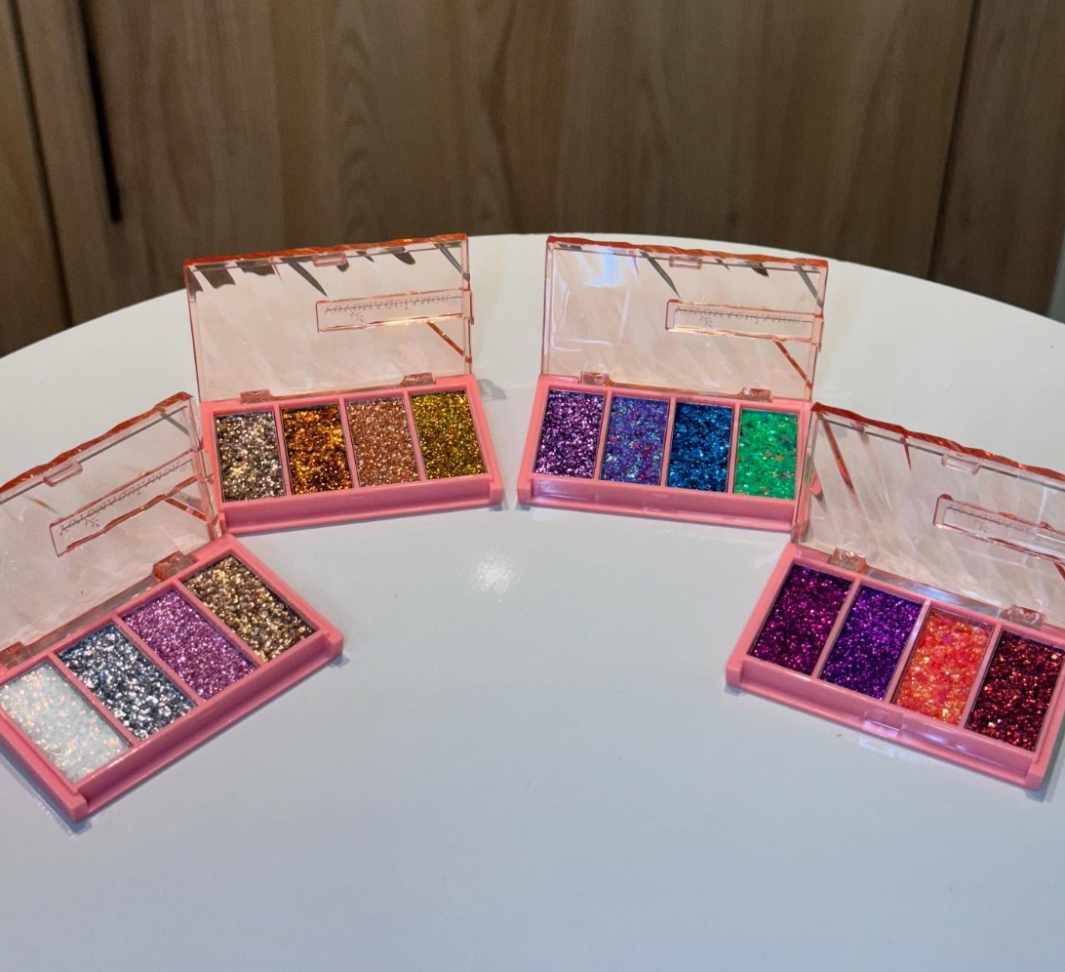 Paleta de Glitter com 4 cores