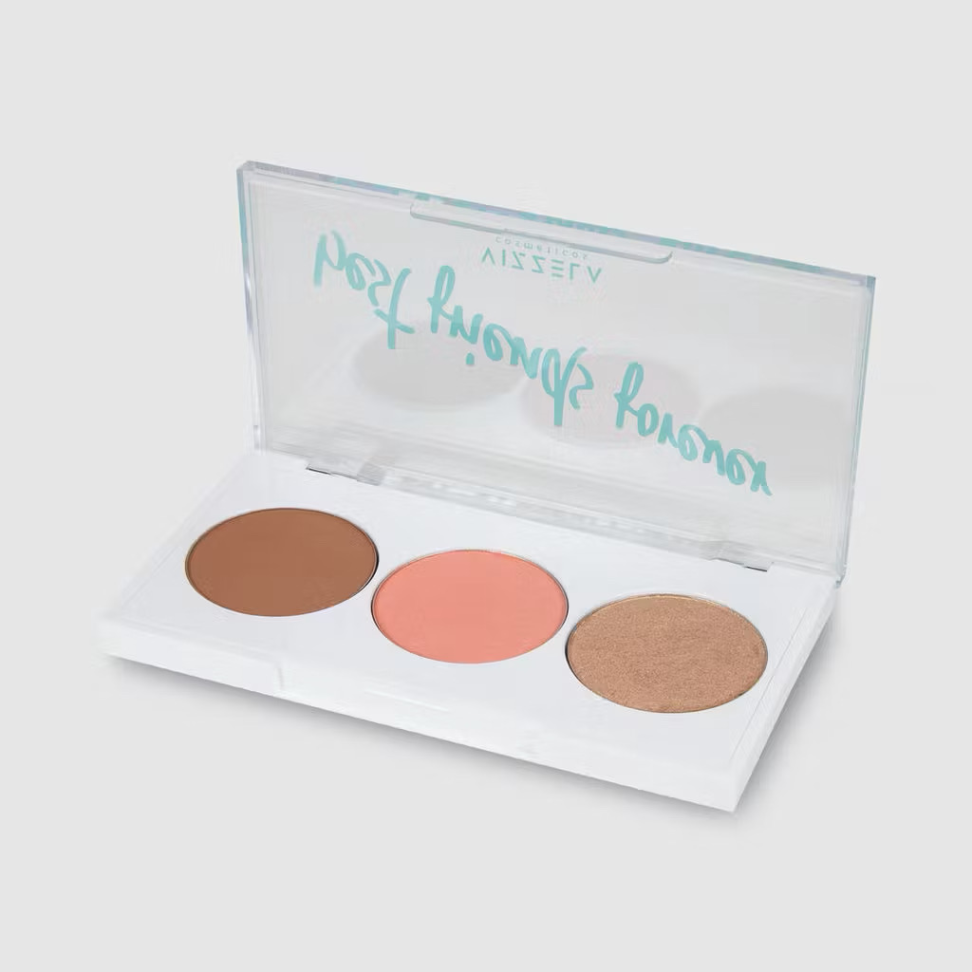 ￼Paleta de trio Contorno, Blush e Iluminador -  Vizzela BFF - #3