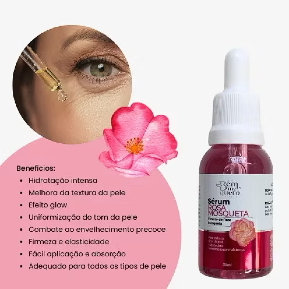 Serum Facial Rosa Mosqueta - Bem me Quero