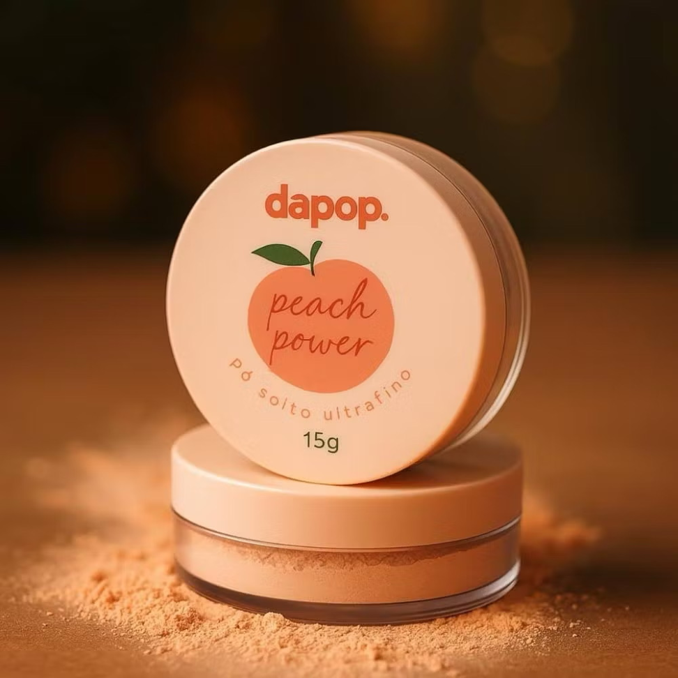 Pó Facial Peach Power - Dapop