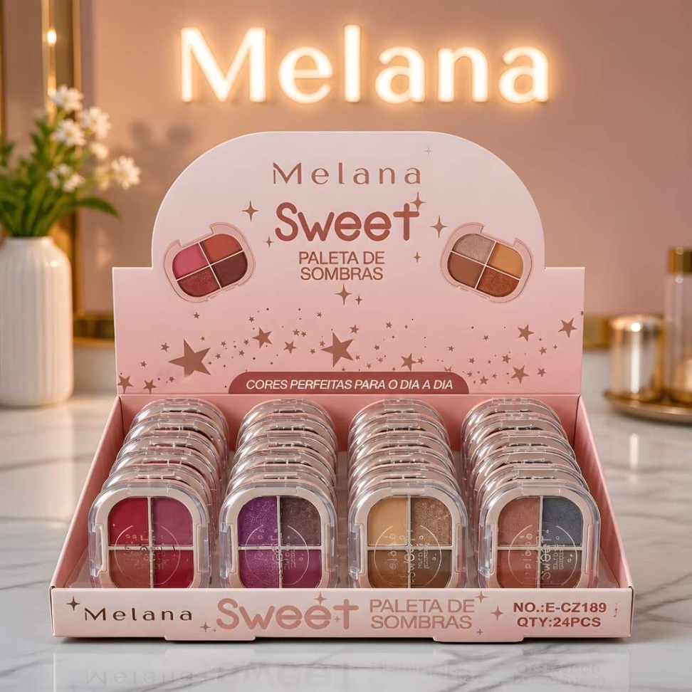 Paleta de Sombra 4 cores. - Melana