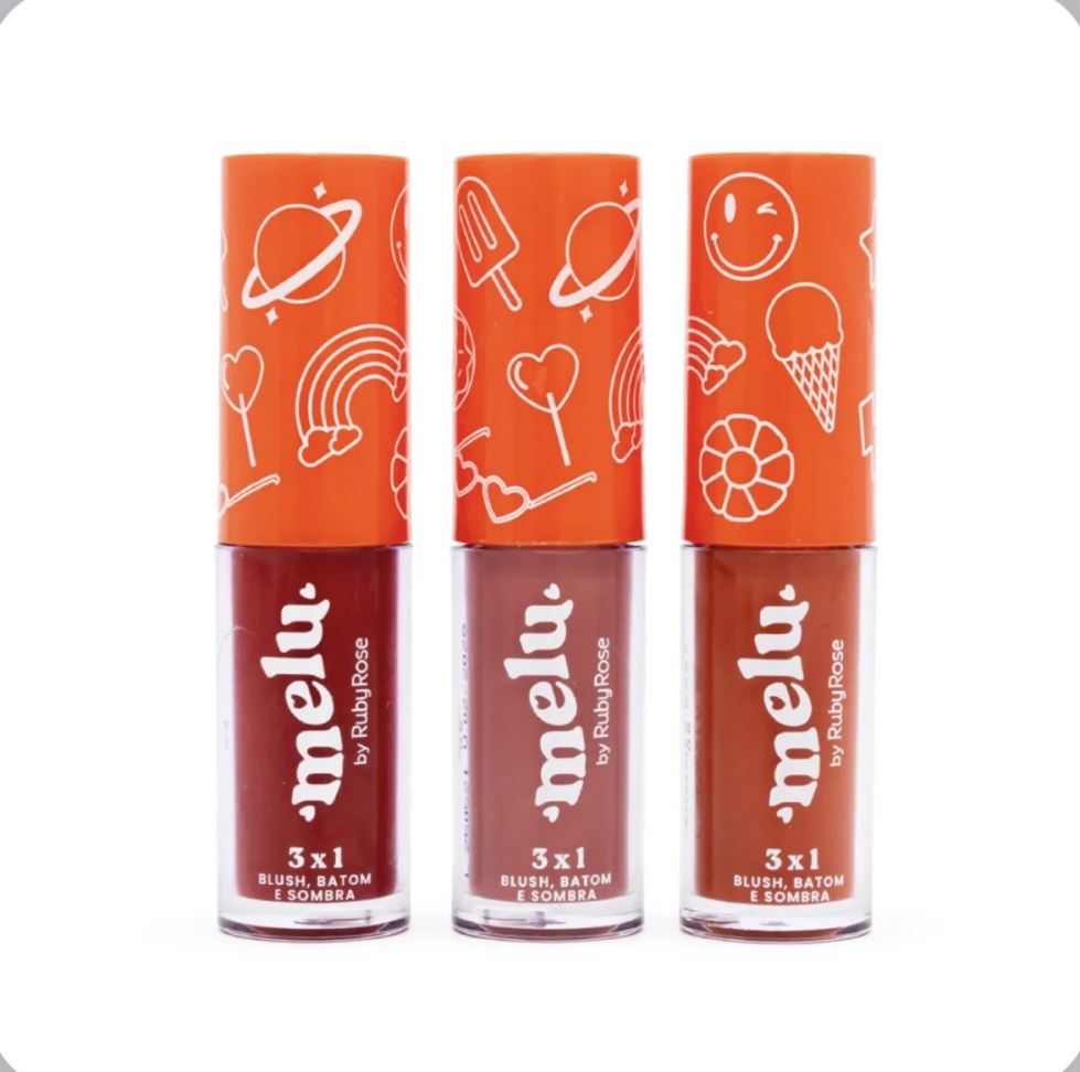 Blush, Batom e Sombra 3x1Melu ByRubyRose