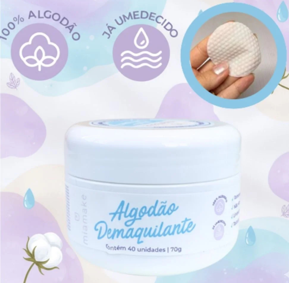 Algodão demaquilante- MiaMake