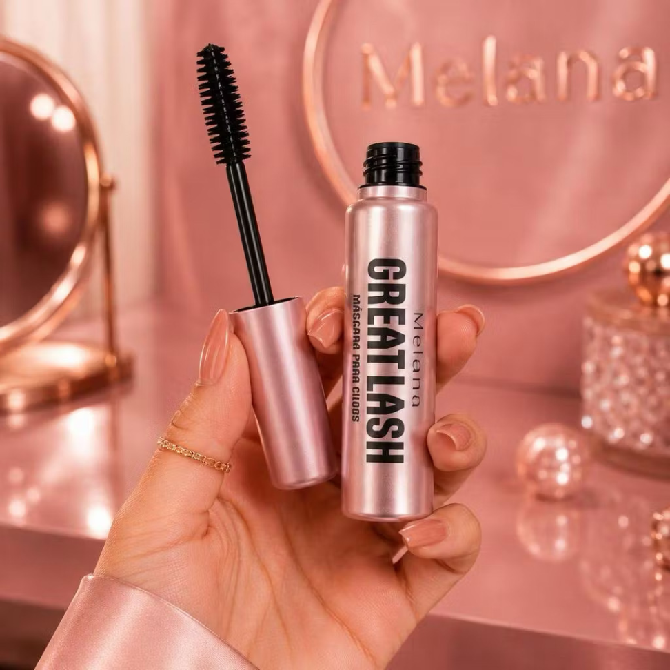 Máscara Para Cílios Great Lash Melana 24H - Cílios Alongados com Efeito Natural e Durabilidade de 24 Horas