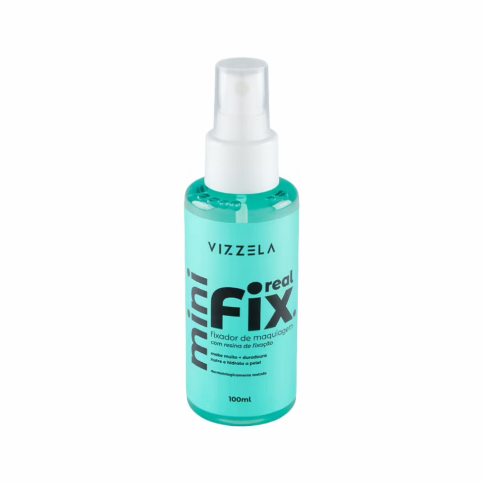 Mini Fixador Maquiagem Real Spray - Vizzela 100ml Alta Duração Vegano Original Vizzela