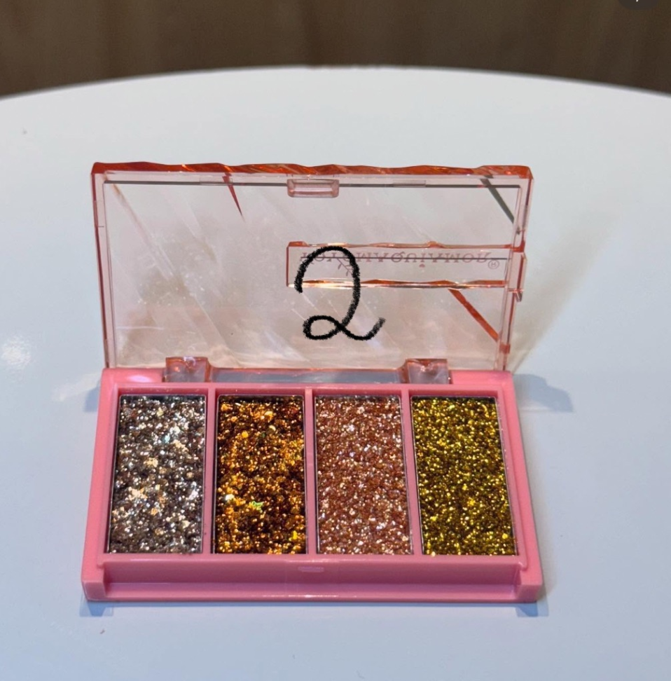 Paleta de Glitter com 4 cores