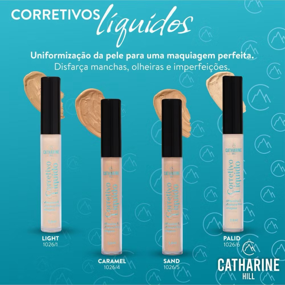 Corretivo Líquido Catharine Hill 3,6ml - Alta cobertura