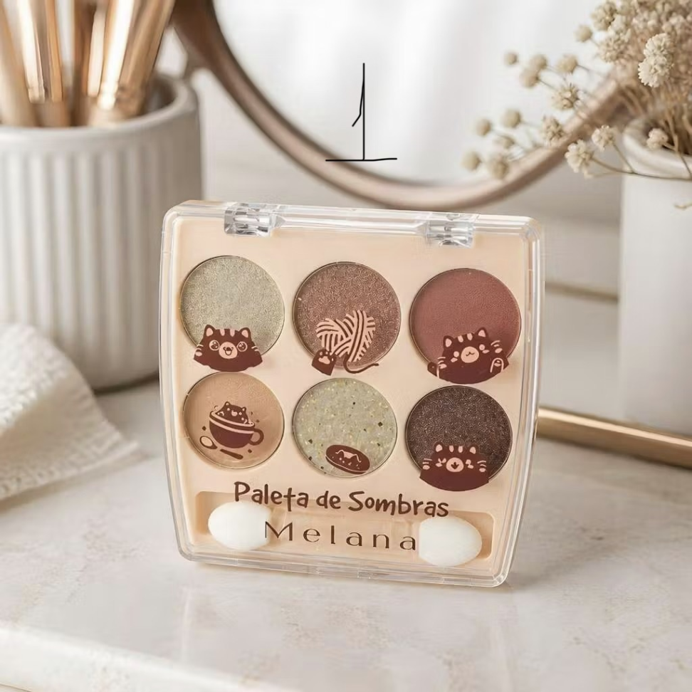Paleta de Sombra Melana - 6 tonalidades