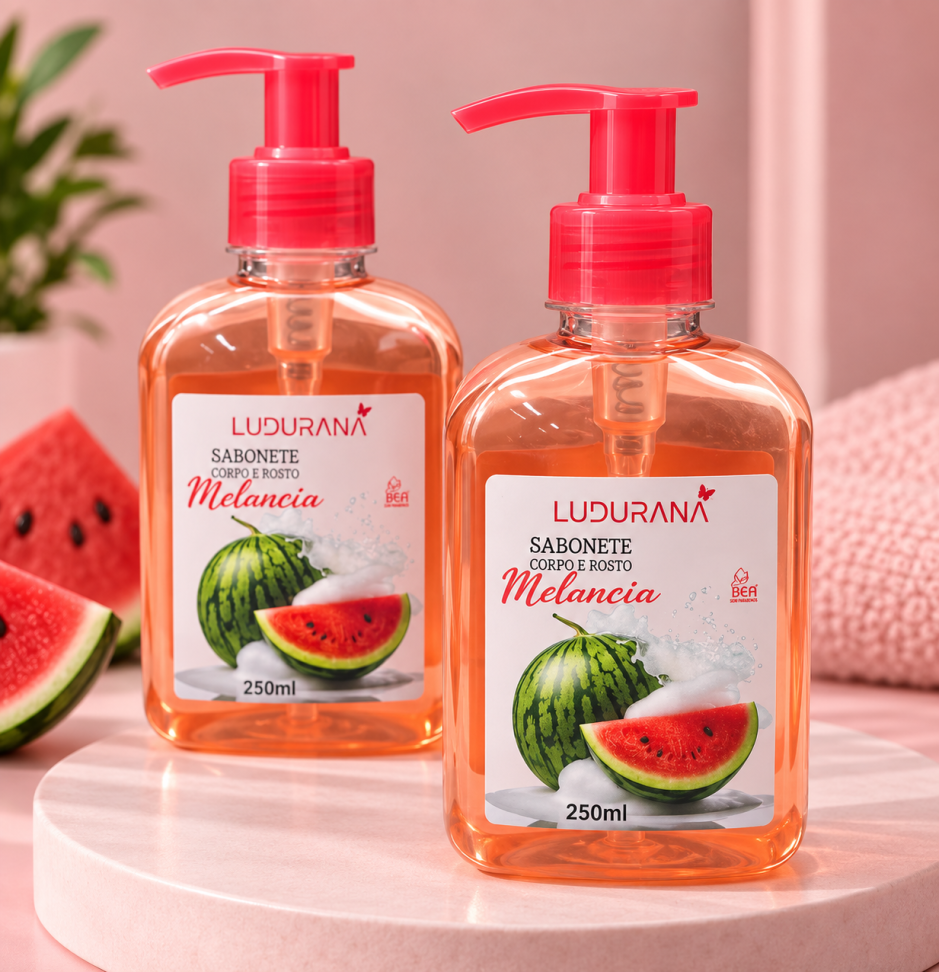Sabonete Líquido Corpo e Rosto Melancia – Ludurana 250ml