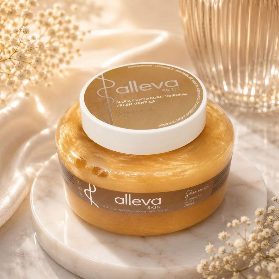 ￼Geleia Iluminadora Corporal Shimmer Fresh Vanilla - Alleva