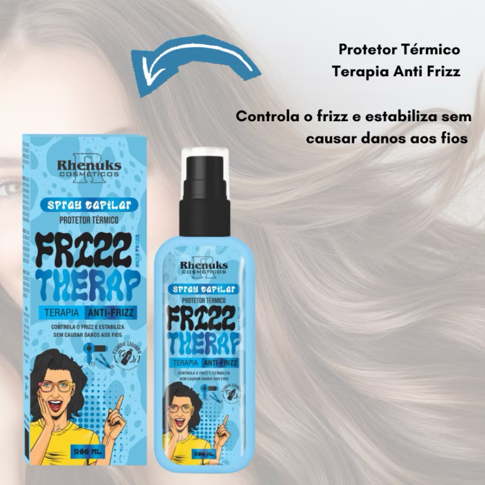 SPRAY CAPILAR - PROTETOR TERMICO FRIZZ THERAP - RHENUKS 200ML