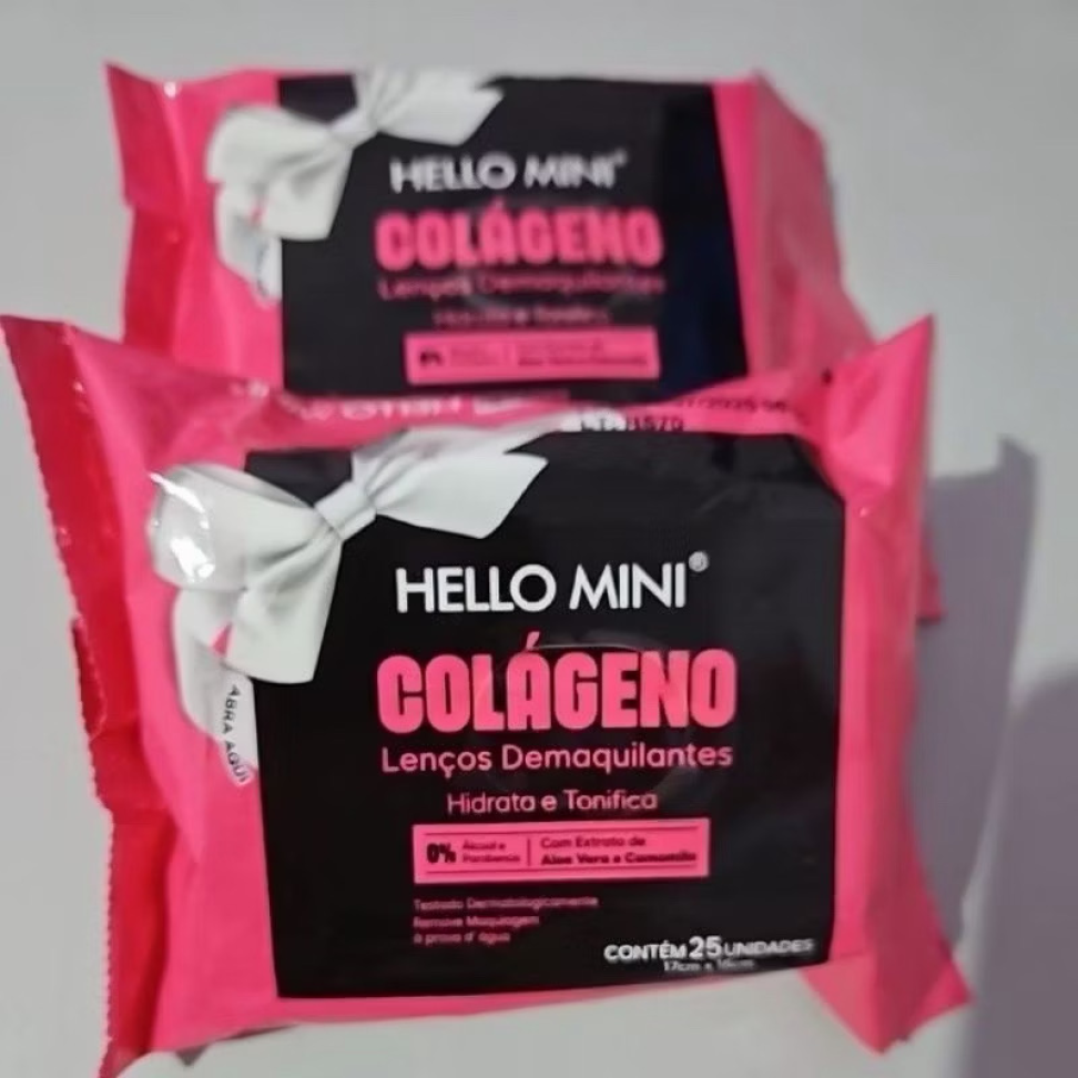 Lenço demaquilante Colágeno- Hello Mini
