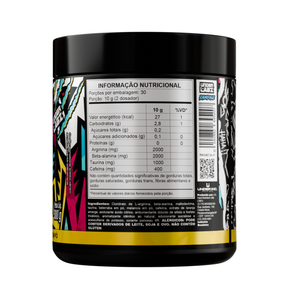Pré-Treino Under Labz Rampage 300g