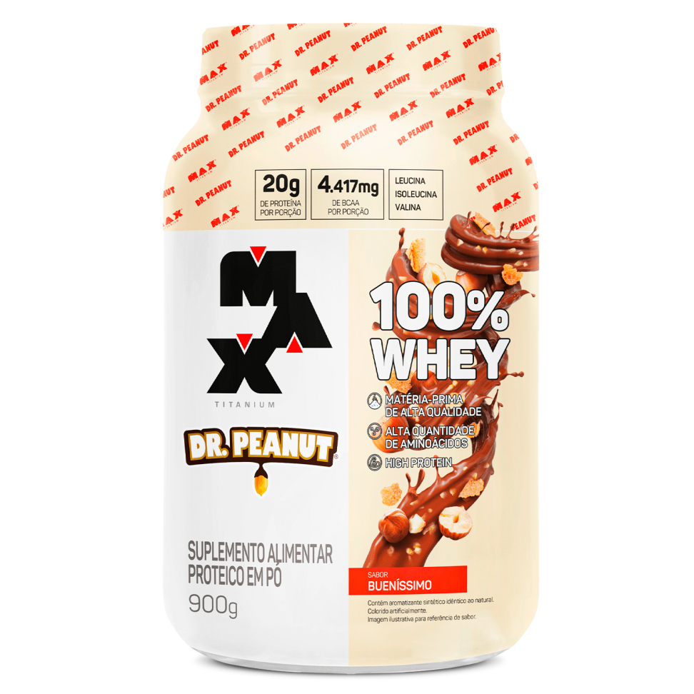 Whey Protein Max Titanium 100% Whey Dr. Peanut 900g - #2
