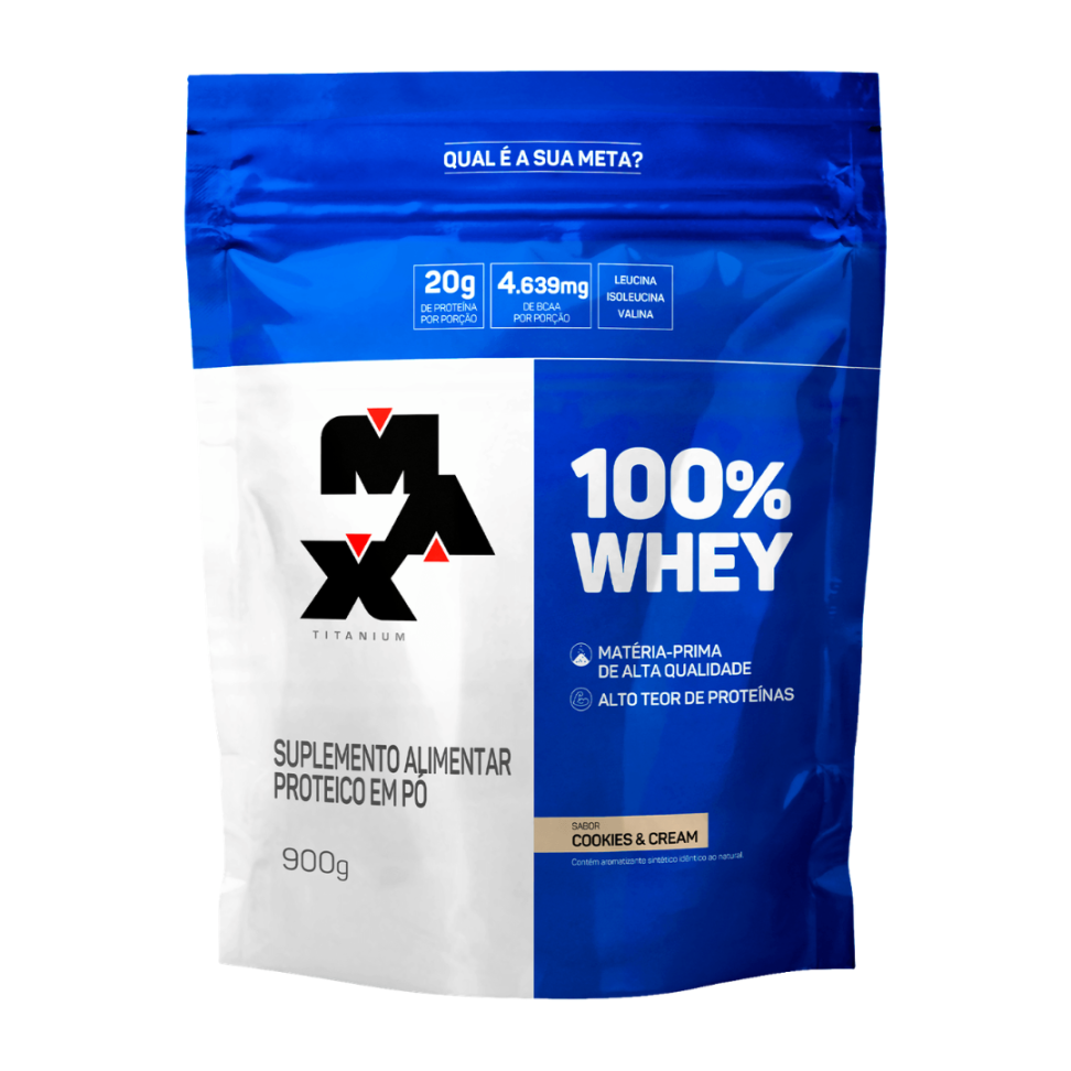 Whey Protein Max Titanium 100% Whey Sachê 900g - #3
