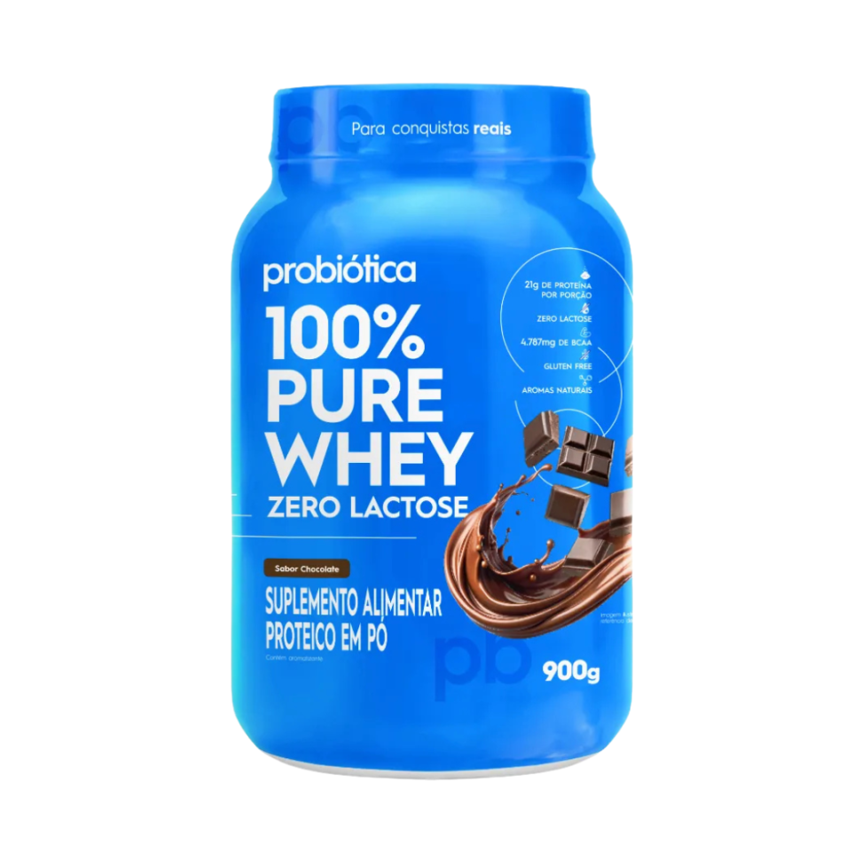 Whey Protein Probiótica 100% Pure Whey Zero Lactose 900g