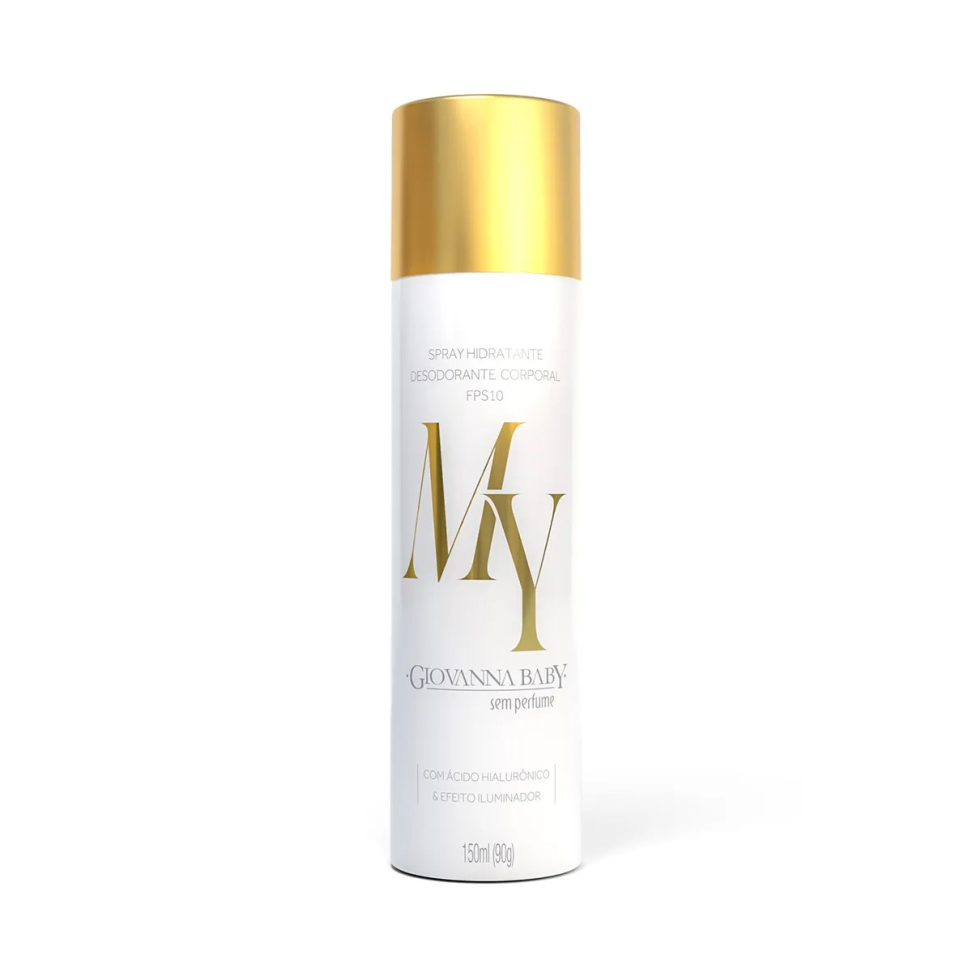 Spray Hidratante Desodorante Corporal Aerossol FPS10 150ml Sem Perfume Giovanna Baby