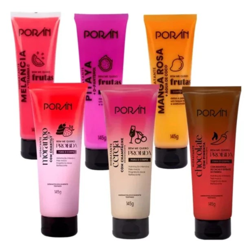 HIDRATANTE CORPORAL E FACIAL FRUTAS PORÁN 145G VEGANO LINHA BEM ME QUERO