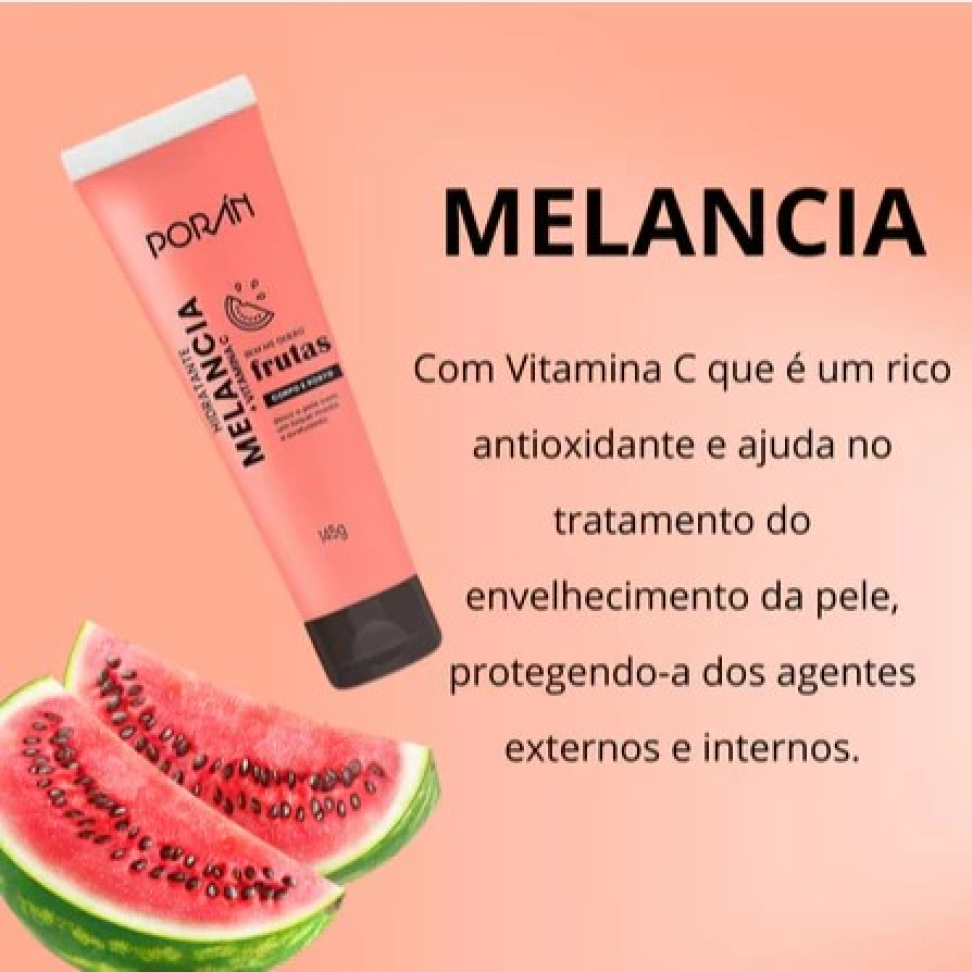 HIDRATANTE CORPORAL E FACIAL FRUTAS PORÁN 145G VEGANO LINHA BEM ME QUERO