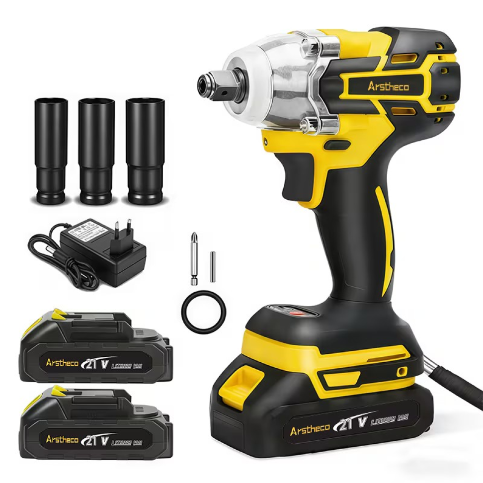 CHAVE DE IMPACTO COM 2 BATERIAS MOTOR BRUSHLESS (NAO USA ESCOVA DE CARVÃO)