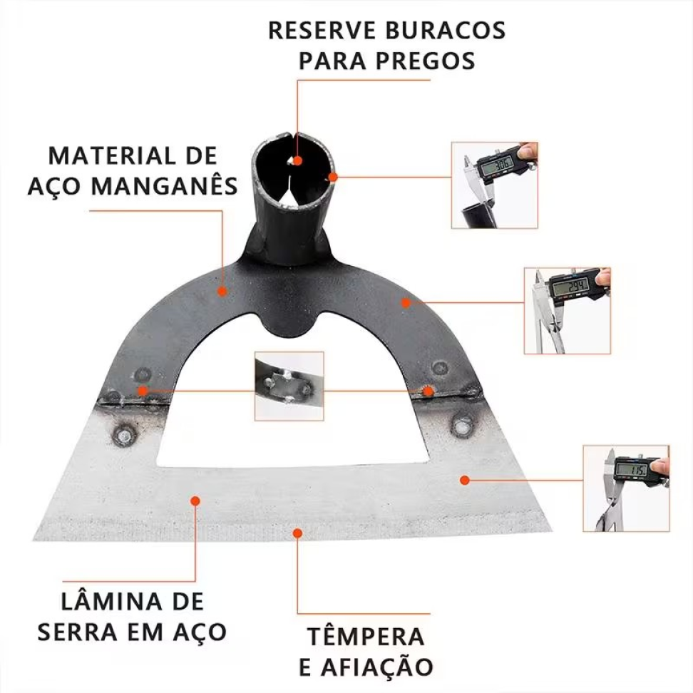 ENXADA VAZADA SUPERFORTE 2,5 LARGA 26CM. (SEM CABO) - #3
