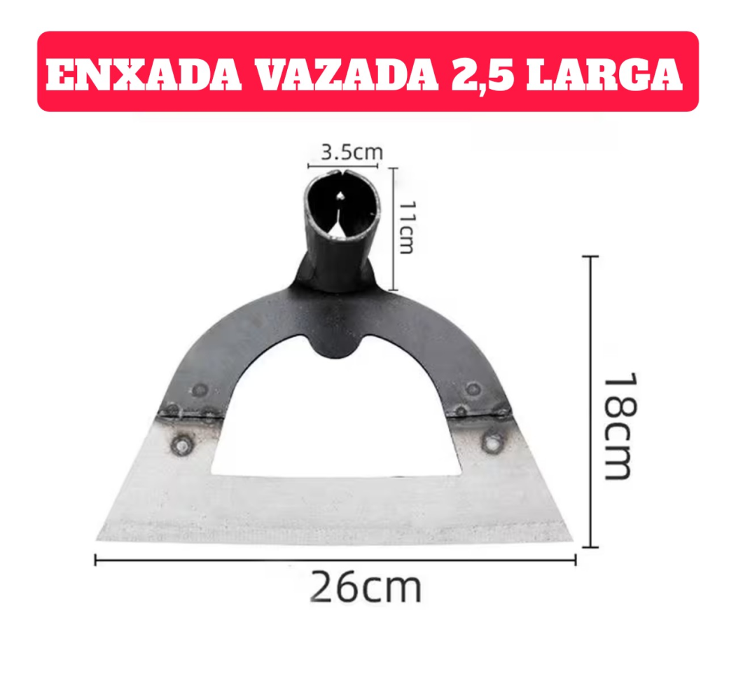 ENXADA VAZADA SUPERFORTE 2,5 LARGA 26CM. (SEM CABO) - #4