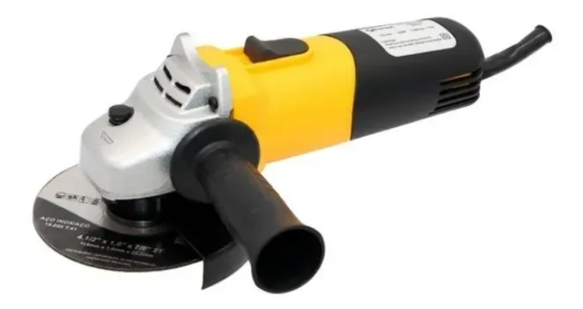 ESMERILHADEIRA ELÉTRICA 4.1/2 POLEGADAS 110V 820W DE POTÊNCIA.