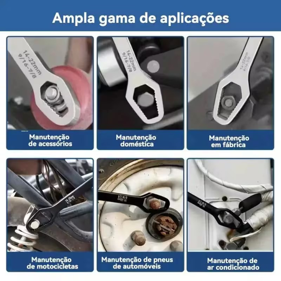 CHAVE MULTIMEDIDAS PARA PORCAS DE 8 A 22MM.