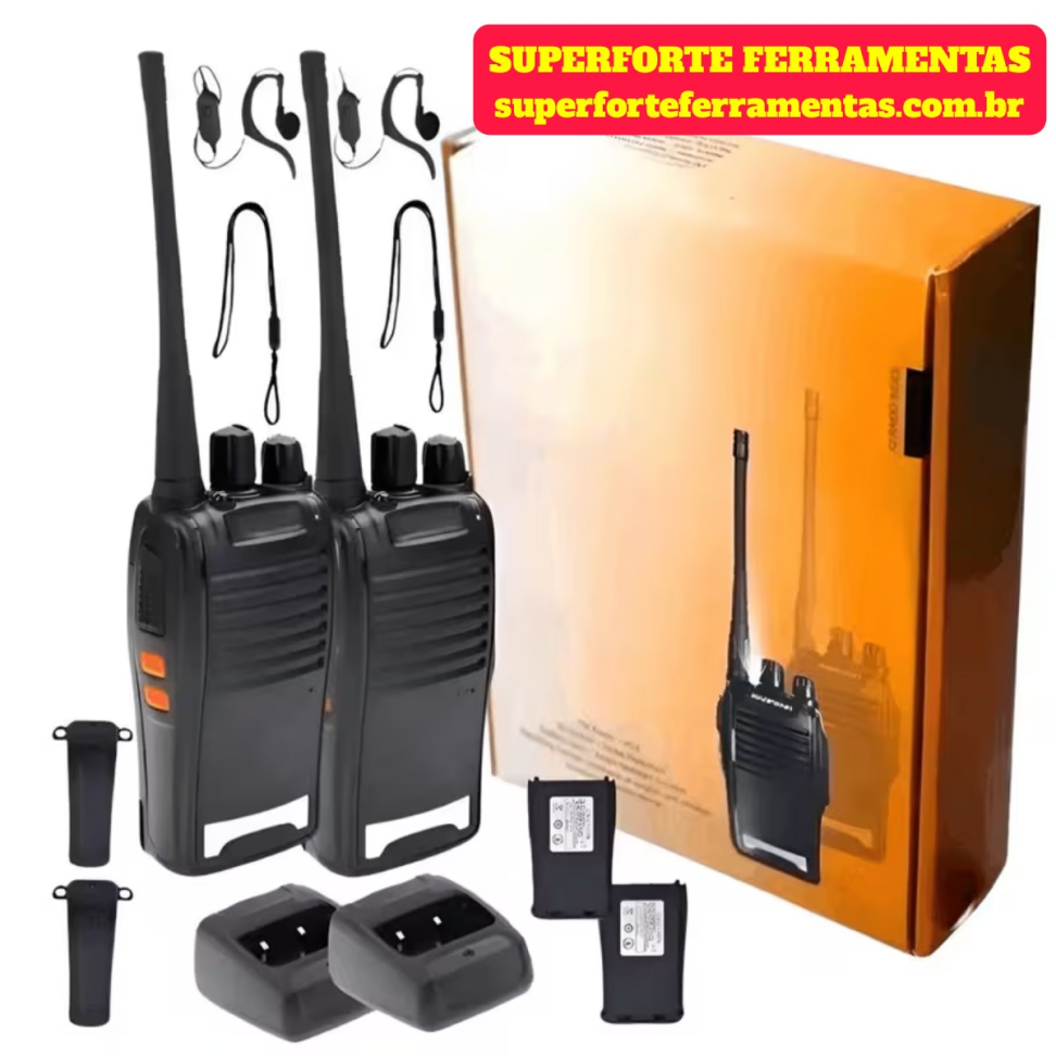 1 PAR DE RÁDIO COMUNICADOR WALKIE TALKIE BAOFENG 5-10 KM (CAMPO ABERTO) - #3