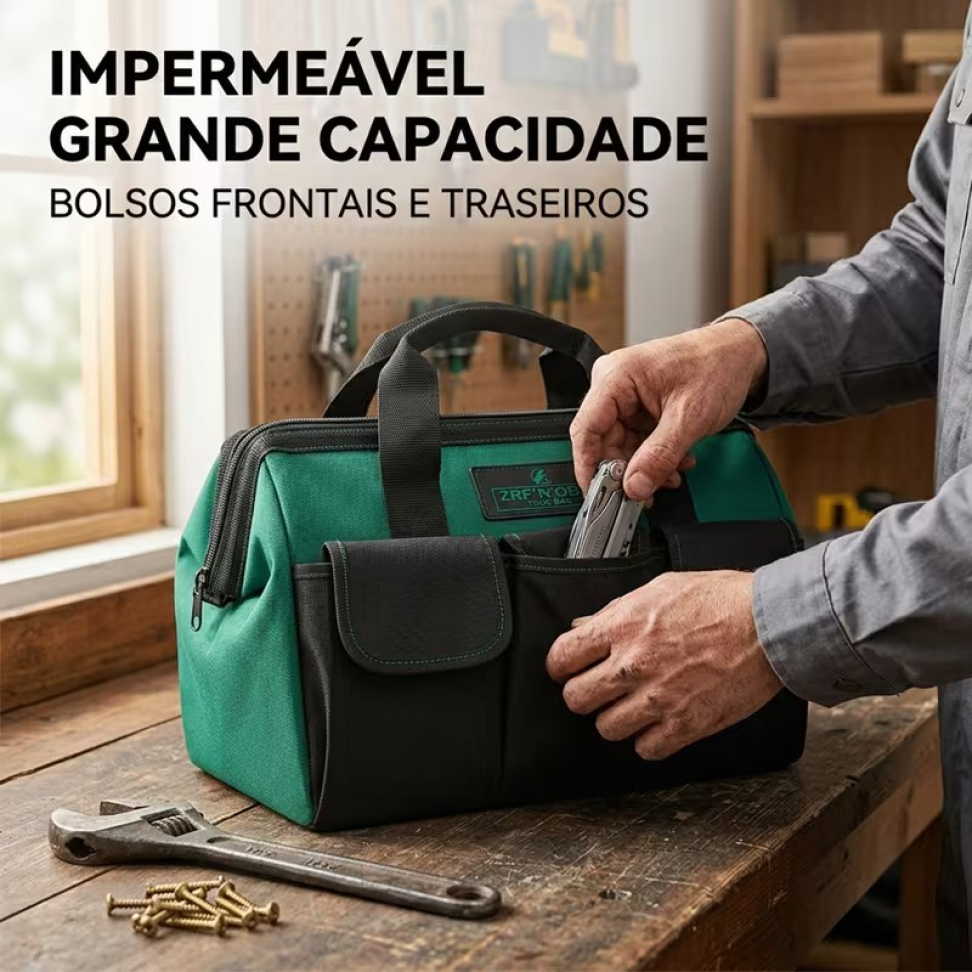 BOLSA PARA FERRAMENTAS SUPERFORTE COMPRIMENTO 33CM X ALTURA 22CM X LARGURA 19CM