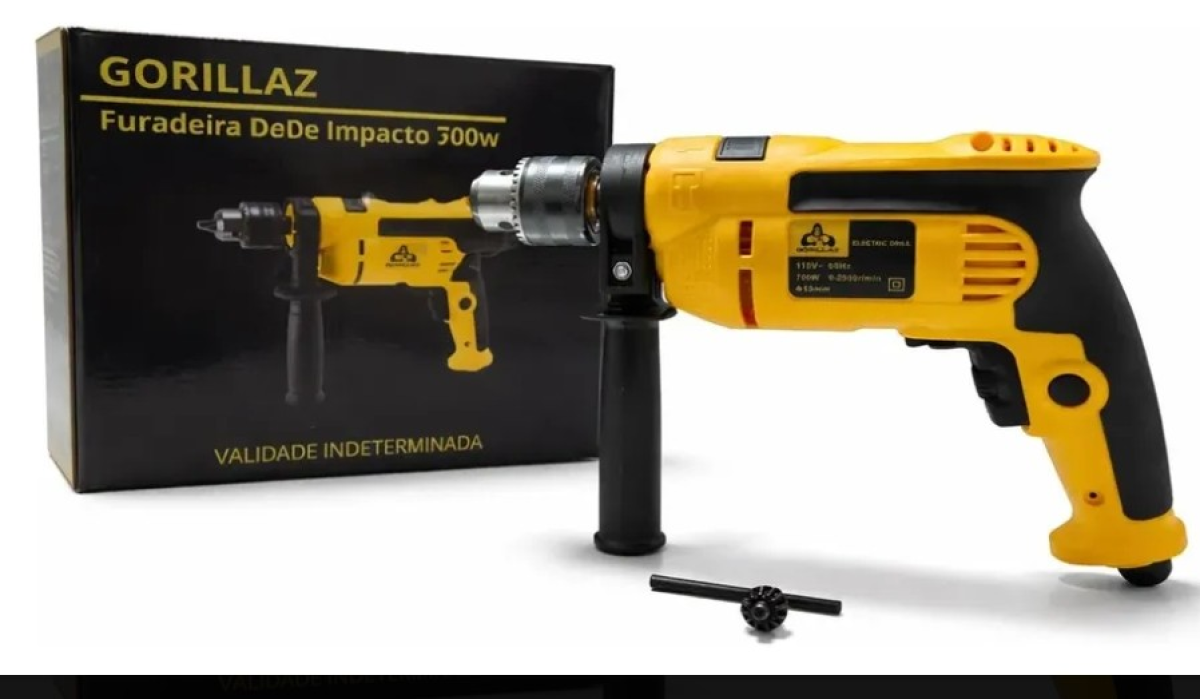 FURADEIRA DE IMPACTO REVERSÍVEL MANDRIL 1/2" 700 WATTS 127 VOLTS. - #4