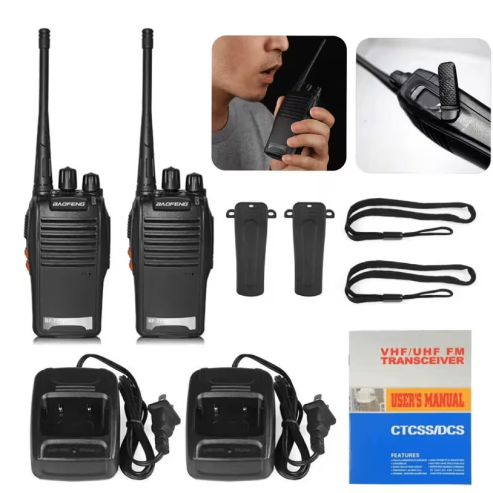 1 PAR DE RÁDIO COMUNICADOR WALKIE TALKIE BAOFENG 5-10 KM (CAMPO ABERTO) - #4