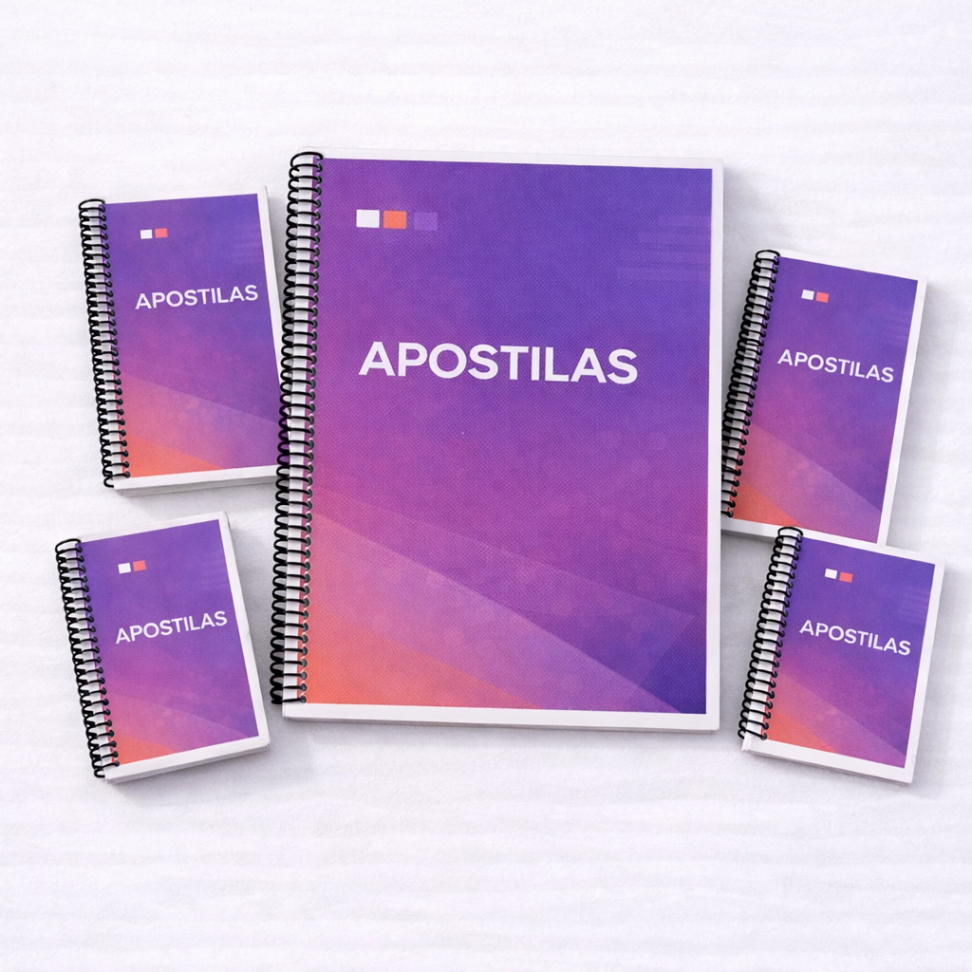 Apostila Colorida com Encadernação em Espiral