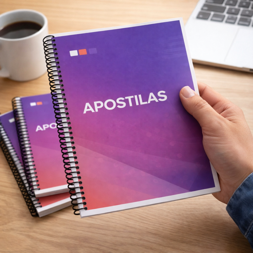 Apostila Colorida com Encadernação em Espiral