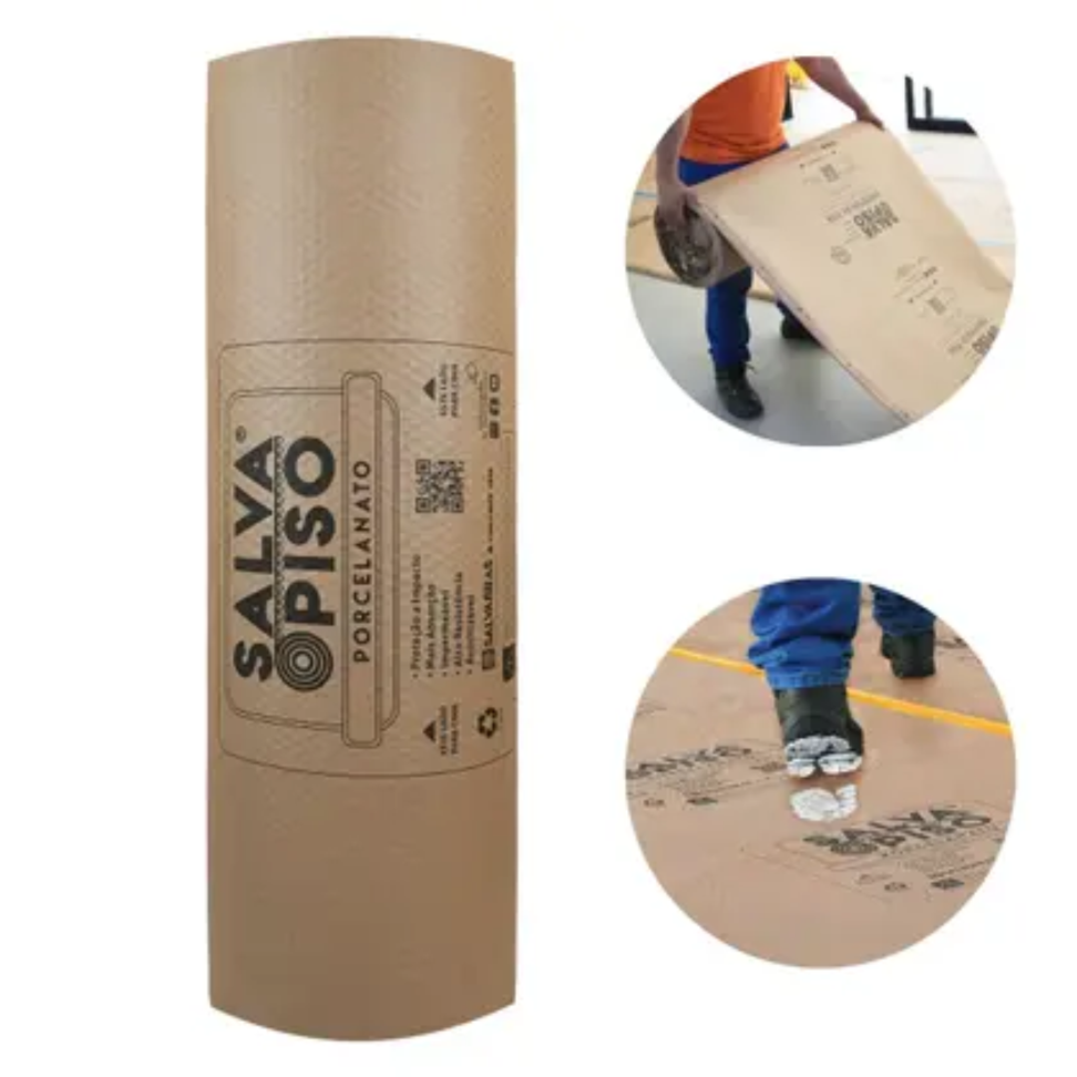 Salva Piso 1m X 25m Com Fita Proteção Pisos Obras Salvabras