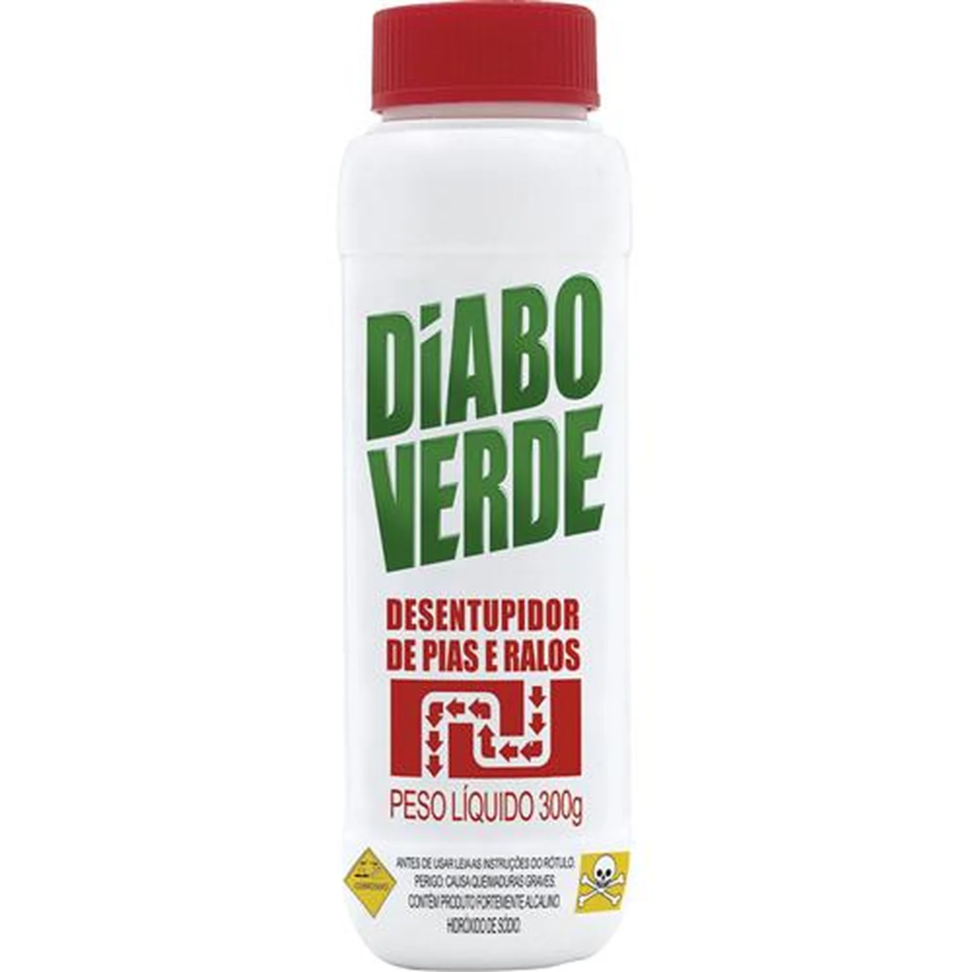Diabo Verde Desentupidor De Pia Granulado 300gr
