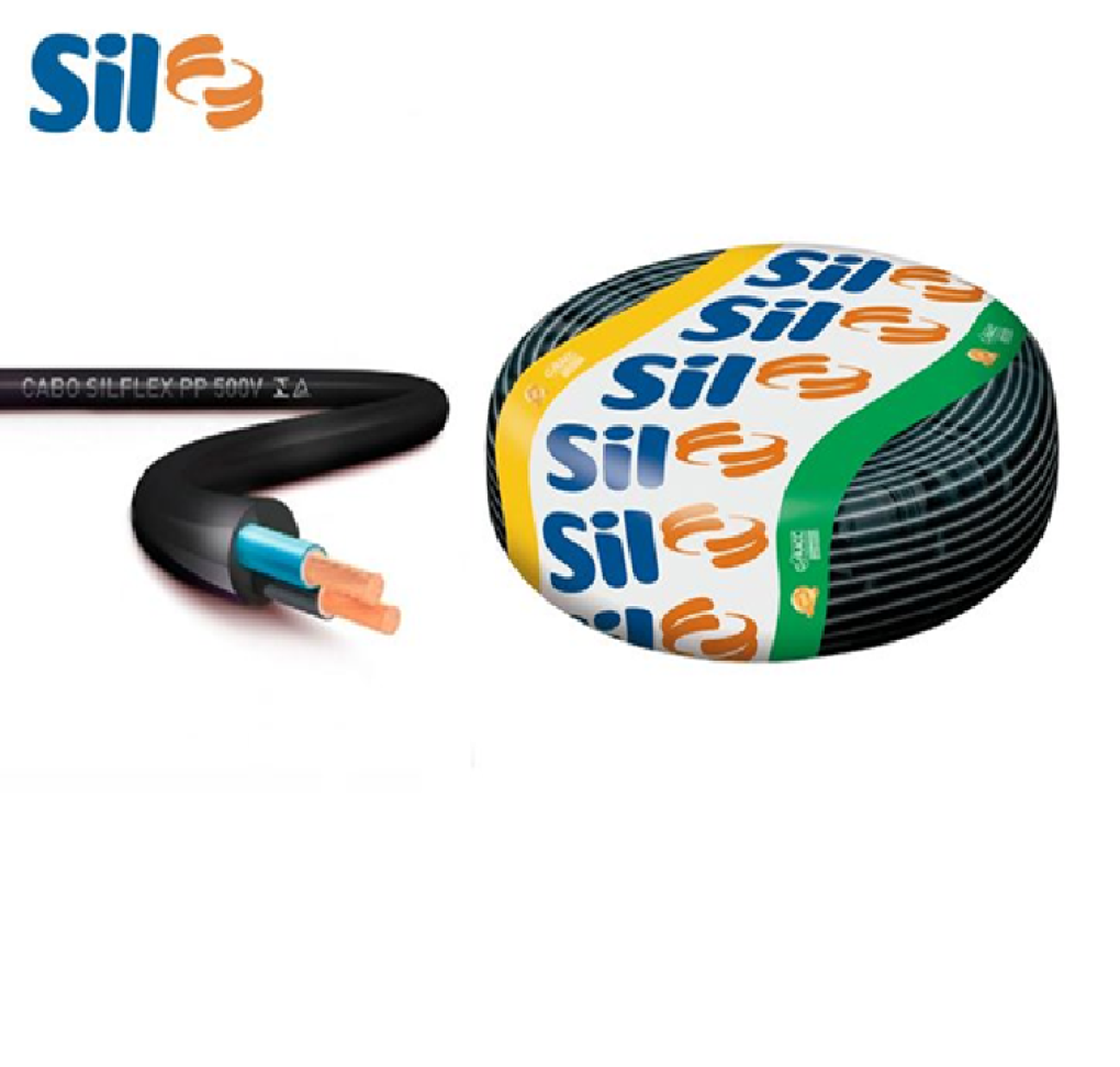 CABO PP FLEXIVEL SIL 2X1.50MM² 500V ROLO COM 100 METROS