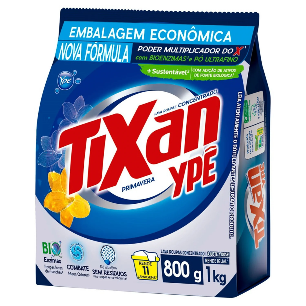 Sabão em Pó Tixan Ypê Primavera 800g