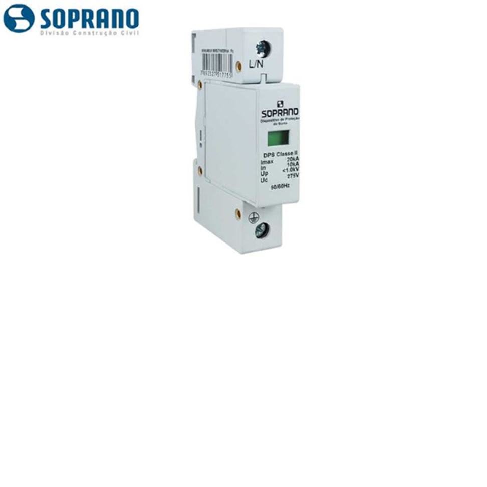 DISJUNTOR PROTEÇÃO CONTRA SURTOS SOPRANO DPS 20KA