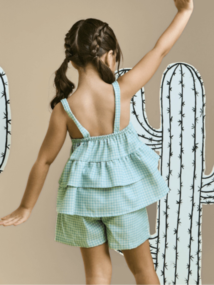 Conjunto Infantil Alice Xadrez TAM:2,4, 6, 8