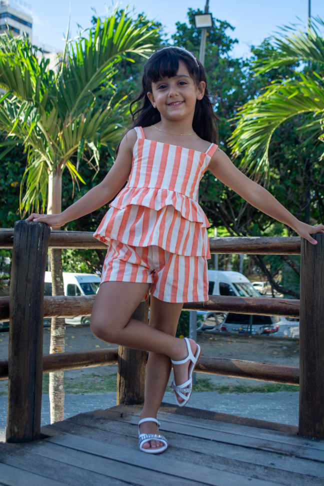 Conj. Alice Bata Linho Listras - #3